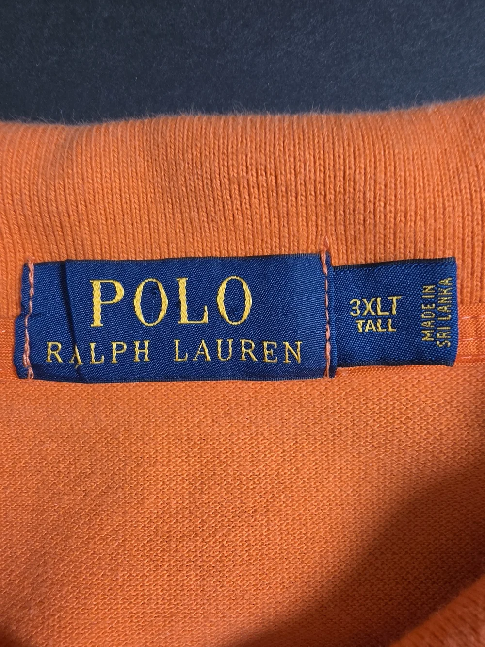 Polo by Ralph Lauren Orange Short-Sleeve Polo with Yacht Club Embroidery